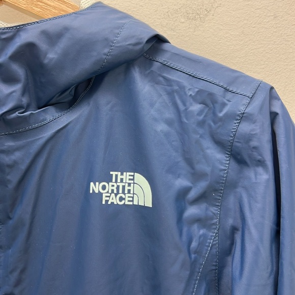 The North Face Zipline Rain Jacket Blue Hooded Lightweight Waterproof Girls 12 - Picture 3 of 12